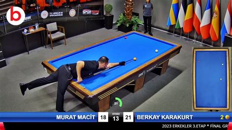 BERKAY KARAKURT vs MURAT MACİT FİNAL 1 32 3 Cushion Billiards TURKIYE