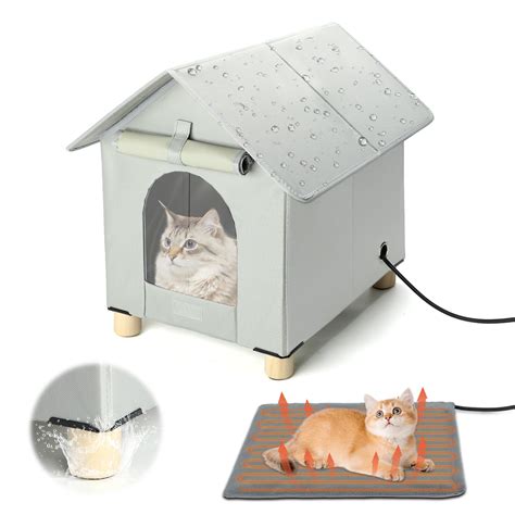 Snapklik.com : Rypet Heated Cat Houses For Outdoor Cats In Winter