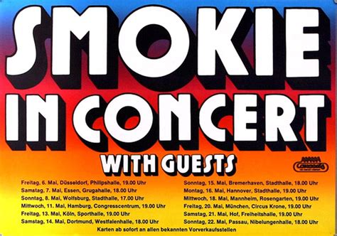 Smokie In Concert Tour Konzertplakat