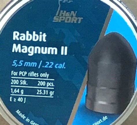 H N Rabbit Magnum Ii Cal Count Grains Ebay