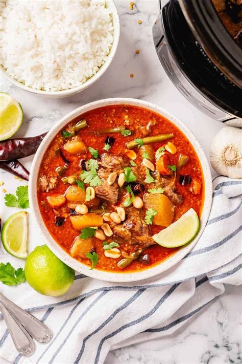 Slow Cooker Massaman Beef Curry - The Yummy Bowl