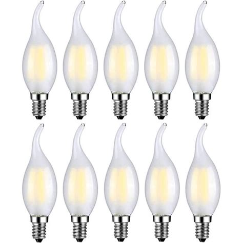 Lot De 10 Ampoules Led Bougie E14 Led 6W Équivalent 60W Blanc Froid