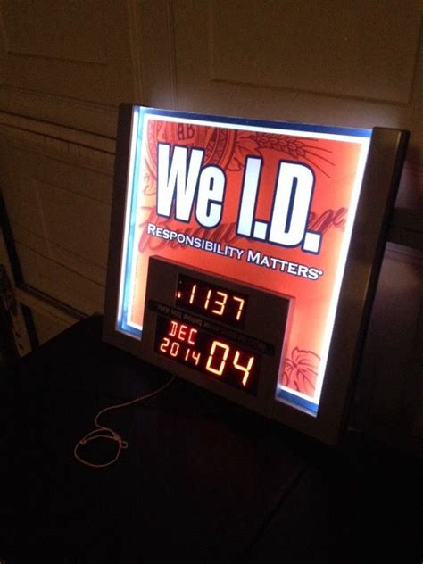 Legal Drinking Age Calendar Clock We I D Lighted Sign General In