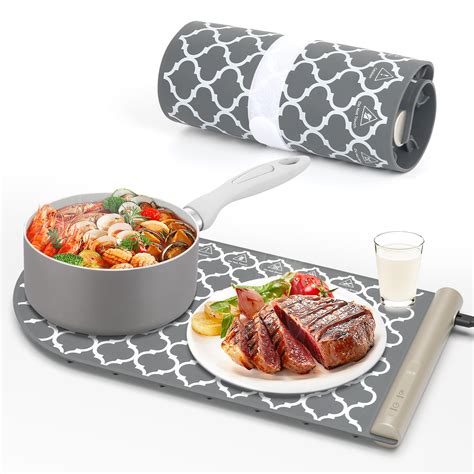 Food Warming Mat - Fast Heating Electric Warming Tray with 4 Level