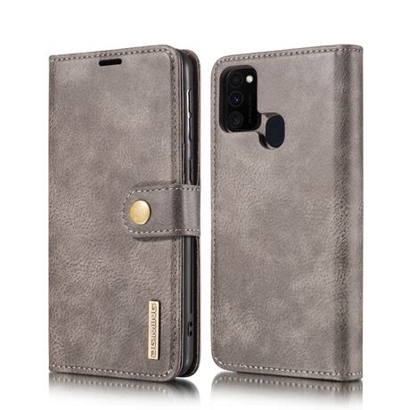 Dg Ming Samsung Galaxy M Retro Cowhide Leather Magnetic In