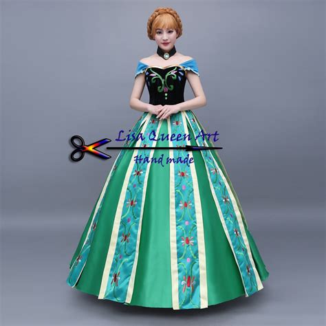 Frozen 2 Anna Queen Cosplay Costume Princess Anna Embroidery Etsy