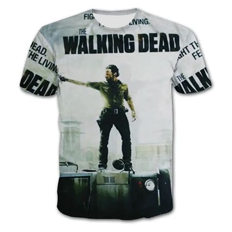 Best Sale The Twd 3d Tees Hot Showing The Walking Dead Characters