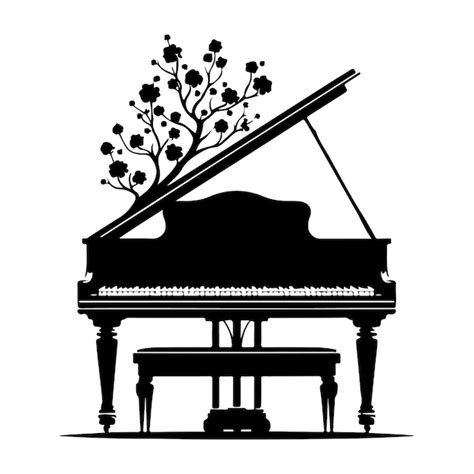 Premium Vector Piano Silhouette Vector Illustration