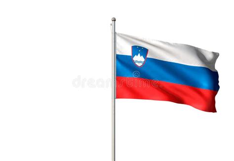 Bandera Nacional De Eslovenia Que Agita El Ejemplo Realista Aislado D