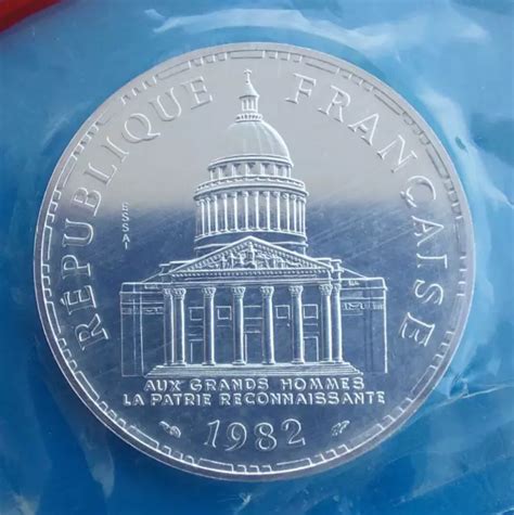 ESSAI 100 FRANCS Panthéon argent 1982 dans son sachet scellé d