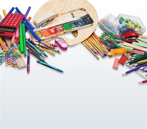 Premium Photo | Colorful school supplies