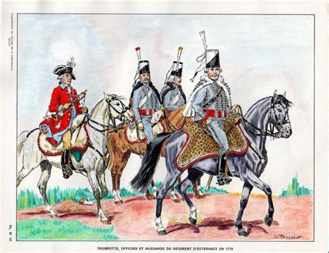 Trumpeter Officer And Hussars Of Regiment D Esterhazy By Lucien