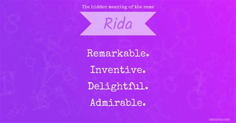 The Hidden Meaning Of The Name Rida Namious