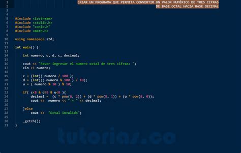 Sentencia If Else Visual C Convertir Octal A Representacion