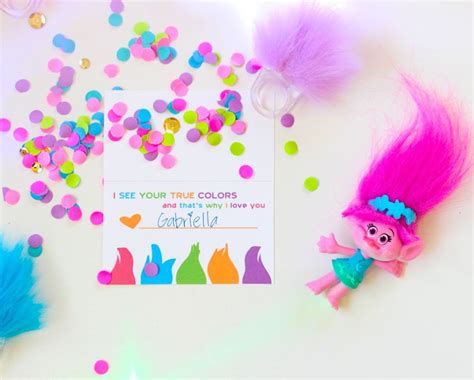 Trolls Inspired Valentines Day Printable Etsy