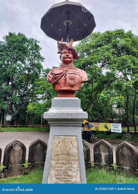 Statue Of Great Indian Maratha King Rajashri Shri Shahu Maharaj, At New Palace Museum. Editorial ...