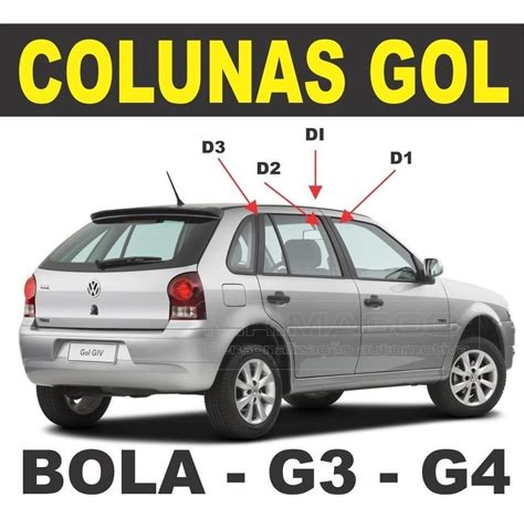 Coluna Preto Black Piano Gol Parati Bola G G Portas R Em