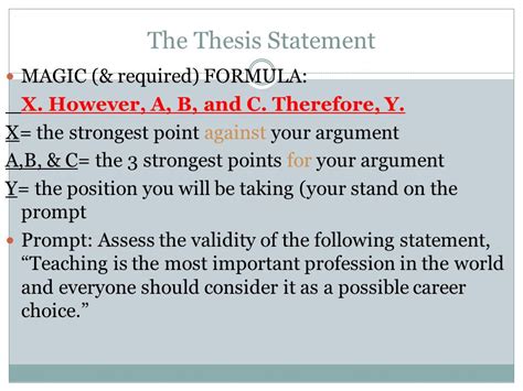 Ap Lang Thesis Formula Thesis Title Ideas For College