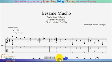 For Classical Guitar With TABs Besame Mucho YouTube