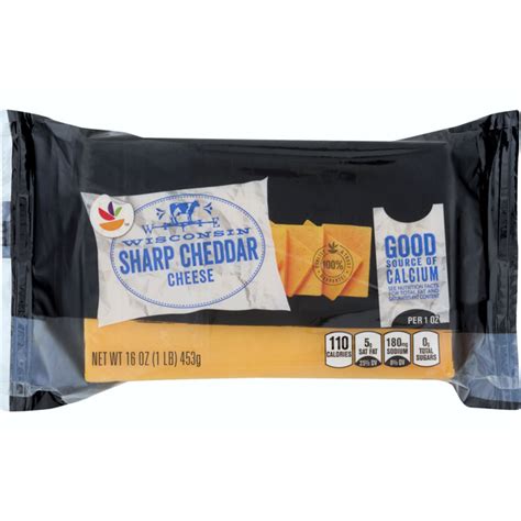 Save On Stop Shop Wisconsin Cheddar Cheese Sharp Yellow Chunk Natural