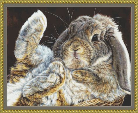 Gray Rabbit Cross Stitch PDF Chart The Cross Stitch Studio The