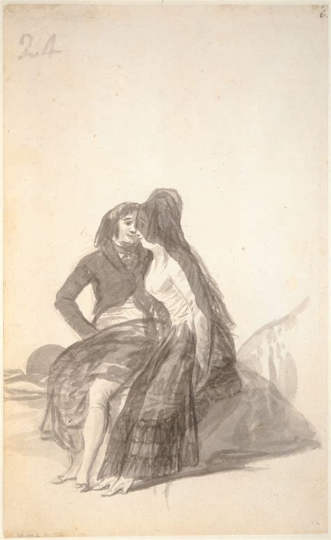 Goya Francisco De Goya Y Lucientes Lovers Sitting On A Rock Folio