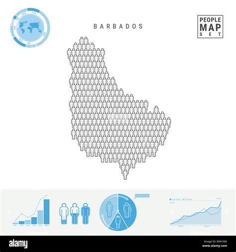 Barbados People Icon Map. People Crowd in the Shape of a Map of ...