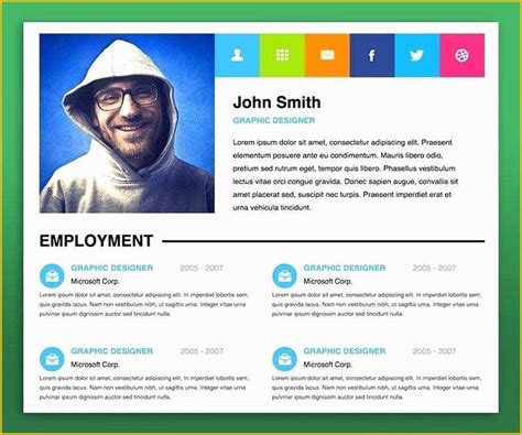 Resume Website Template Free Of Personal Website Resume Template Blog ...