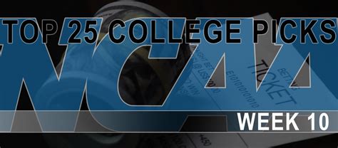 College Football 2023 Week 10 Top 25 Picks And Matchups