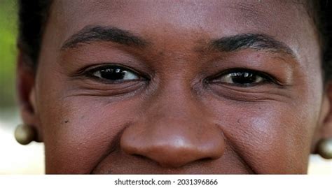 African Woman Macro Closeup Eyes Looking Stock Photo 2031396866 ...