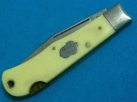 A.G. AG RUSSELL 2003 USA ACORN JIGGED BONE LOCKBACK BAREHEAD FOLDING JACK POCKET KNIFE KNIVES OLD