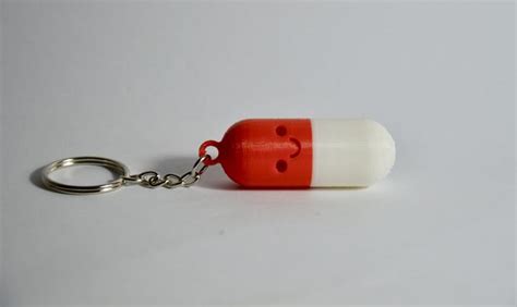 Smiling Pill Keychain 3d Model 3d Printable Cgtrader