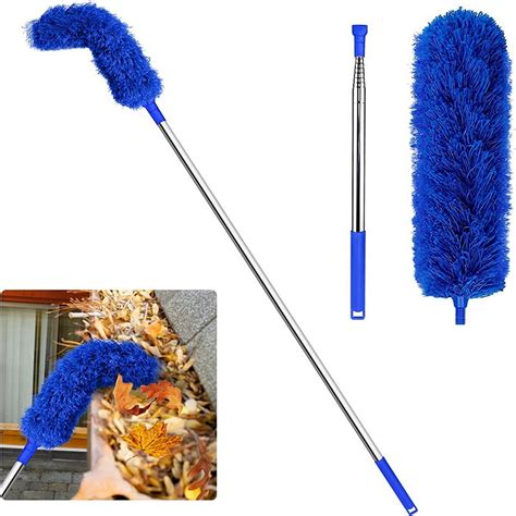 Telescoping Gutter Cleaning Brush Roofing Tool With Extendable Pole