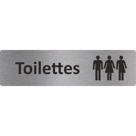 Plaque Porte Standard En Alu Toilettes Mixtes Non Genrées