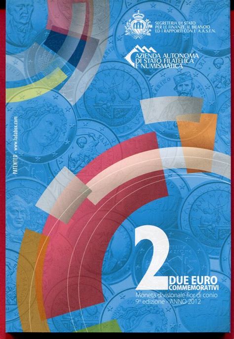 San Marino 2 Euro Gedenkmünze 2012 10 Jahre Euro Stgl in Coincard und