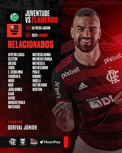 Flamengo On Twitter Confira Os Relacionados Do Flamengo Para A