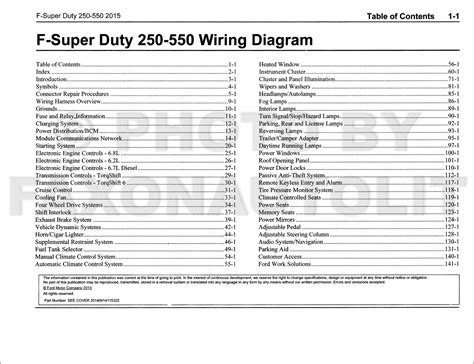 2015 Ford F250 F550 Super Dutytruck Wiring Diagram Manual Original