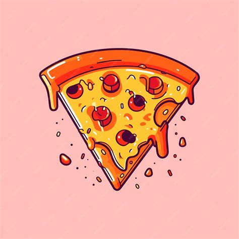 Premium Vector Pizza Slice Vector Illustration Clean Line And Cool