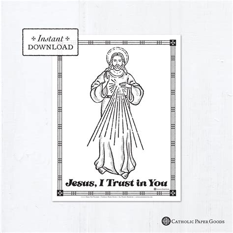 Divine Mercy Coloring Page