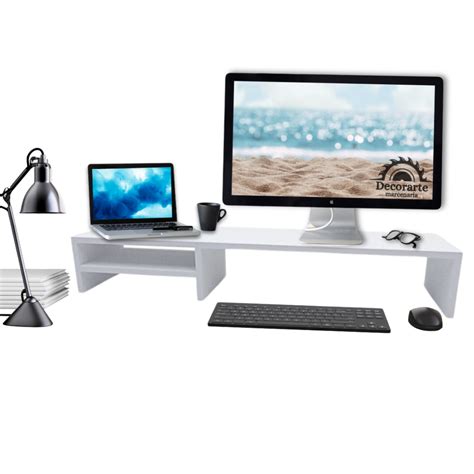 Base Suporte Monitor Elevado Mesa X X Gamer Home Office Mdf