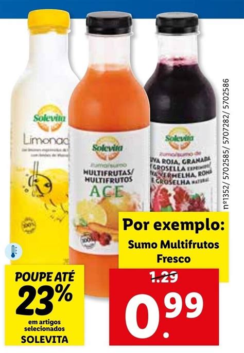 Promoção Solevita Sumo Multifrutos Fresco em Lidl