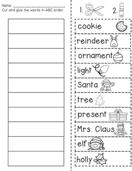 Christmas ABC Order FREEBIE by The Neat and Tidy Classroom | TpT