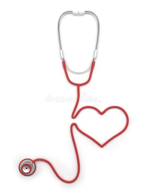 Stethoscope Heart Clip Art stock illustration. Illustration of heart ...