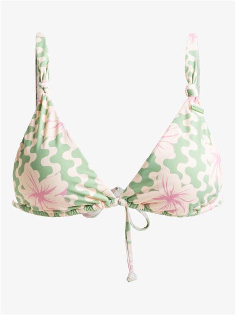 Hibiscus Daze Triangle Bikini Top For Women Roxy