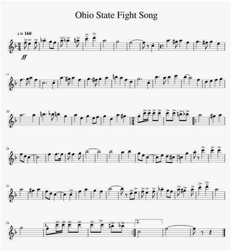 Ohio State Fight Song Sheet Music For Alto Saxophone - Sentimental Mood ...