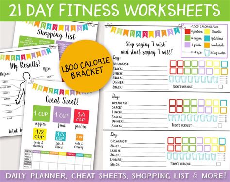 21 Day Fix Tally Sheets