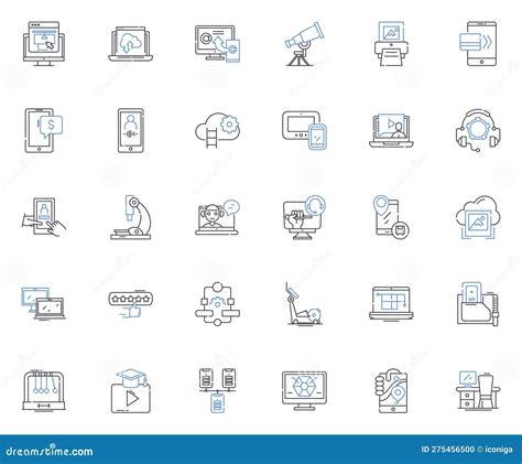 Devices Tools Line Icons Collection Gadget Appliance Instrument