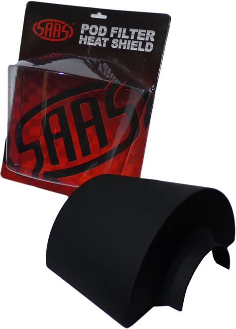 Saas Black Filter Heat Shield Suits 76mm Neck Pod Filter Spfhs01b