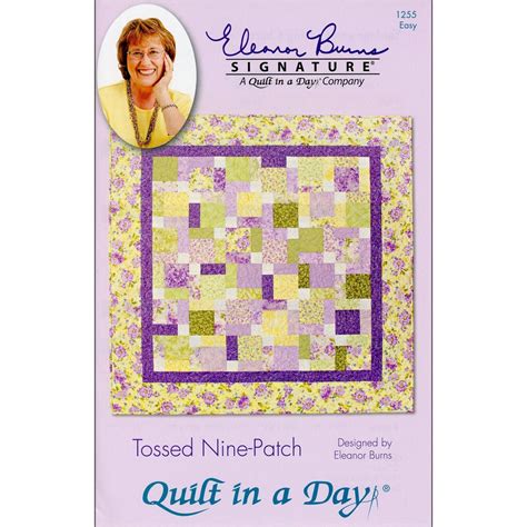 Tossed Nine Patch Quilt In A Day Pattern Eleanor Burns Signature 1255 Charm Pack Squares 5 Easy