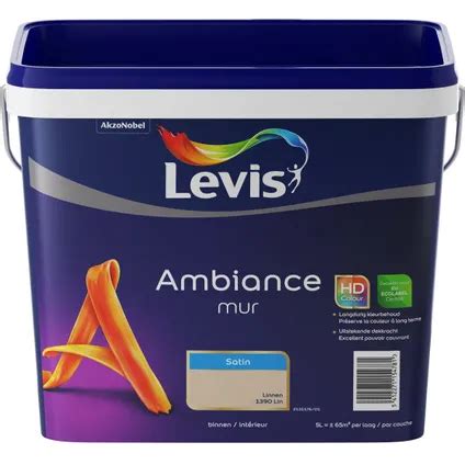 Peinture Murale Levis Ambiance Mur Lin Satin 5L